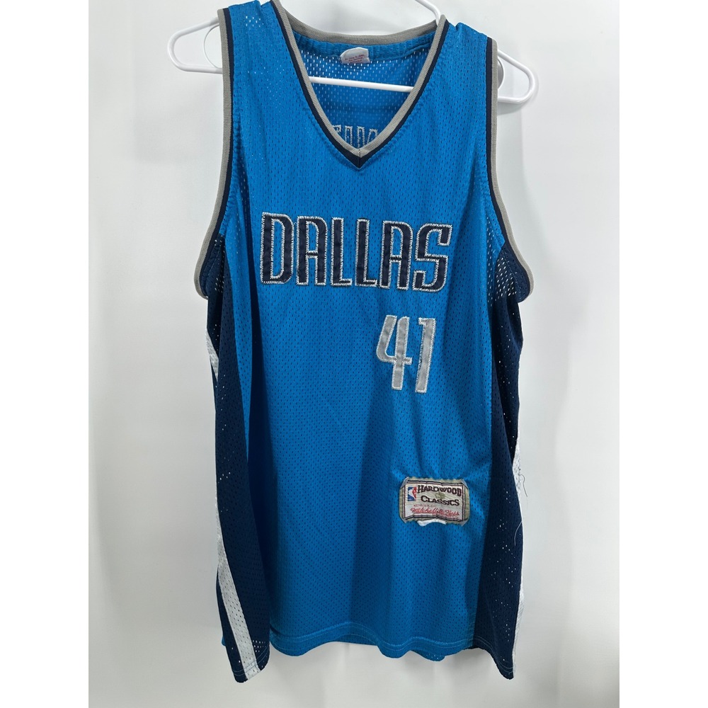 Mitchell & Ness Dirk Nowitzki Dallas Mavericks Jersey Blue Hardwood Classics 41